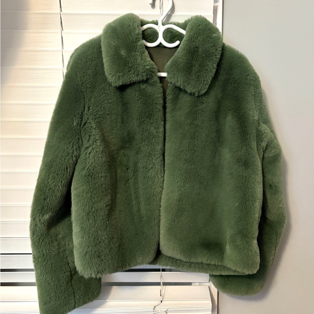 Green Faux Fur Jacket